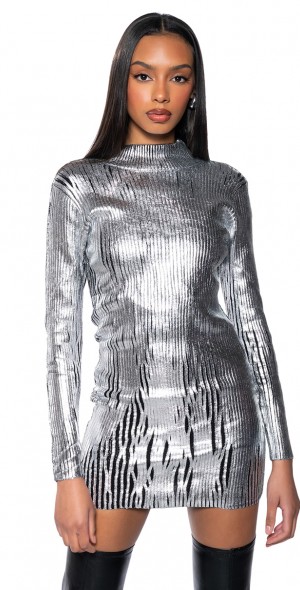 knee length dresses for ladies BELLE OF THE BALL METALLIC MAXI DRESS – AKIRA main image 0