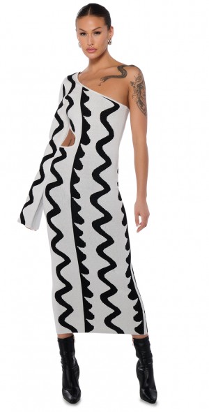 AKIRA - JADE CUT OUT KNIT MAXI DRESS