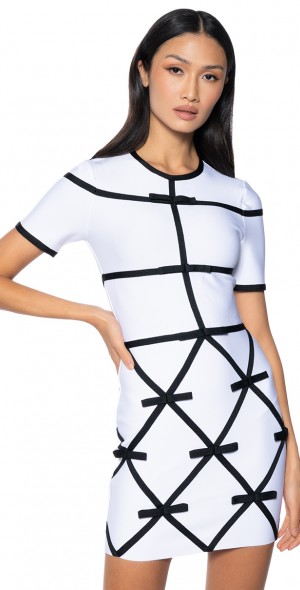 AKIRA - SUMMER IN THE HAMPTONS BOW MINI DRESS