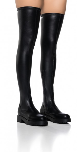 AZALEA WANG **SLIM FIT** SUREVA THIGH HIGH BOOT WITH WAY