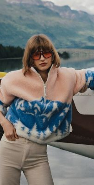 Beach Riot - Leona Sherpa Quarter-Zip Pullover