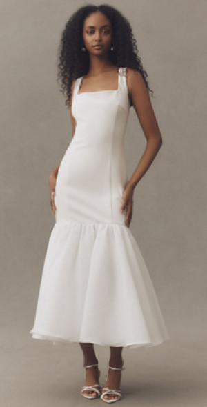 bhldn sleeveless square-neck corset maxi dress BHLDN