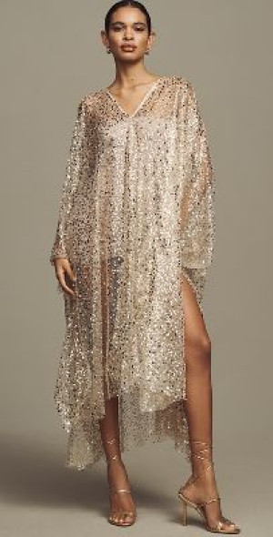 By Anthropologie - Embellished Sheer Kaftan