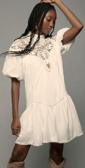 anthropologie embroidered tunic mini dress By Anthropologie Embroidered Tunic Mini Dress