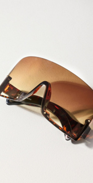 By Anthropologie Oversized Wraparound Shield Sunglasses