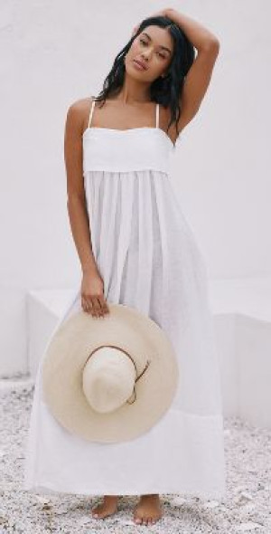 wedding dress a line with sleeves Boho Wedding Dress Feilen with Sleeves Nude / US 18 main image 0
