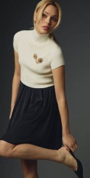by anthropologie twofer cable-knit sweater mini dress _okendo:syndication_key:CL135139007