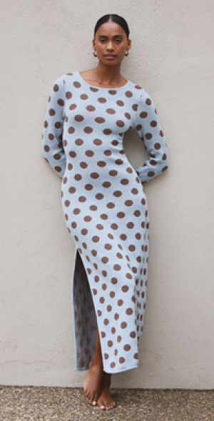 hal plaster long sleeve knit midi dress Celandine everyday-essentials
