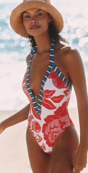 Celandine - x Grace Gillespie Marcela Plunged One-Piece Swimsuit