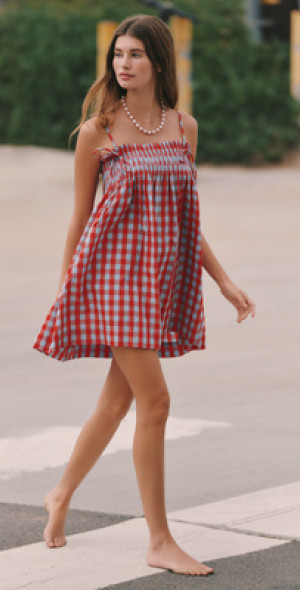 damson madder meri mini dress Damson Madder Meri Mini Dress in Blue