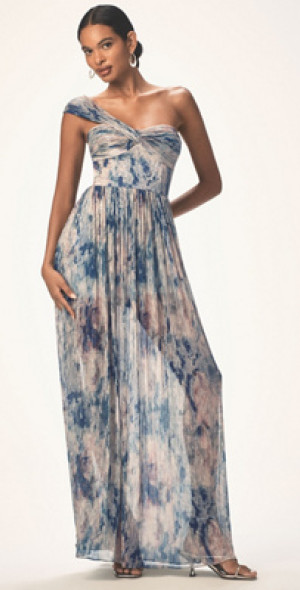 dress the population idalia one shoulder floral maxi dress Gown FIT About 60.5 from shoulder to hem Model measurements Idalia Floral Gown – Dress