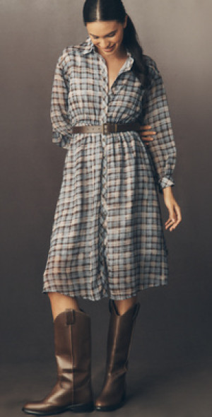 long midi dress for women Petal and Pup Women's Cammie Long Sleeve Midi Dress