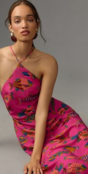 Farm Rio - Halter Slim Midi Dress