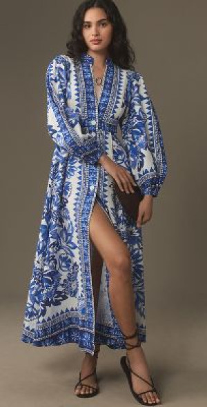 navy blue dress for baby girl Ocean Tapestry Dress by FARM Rio