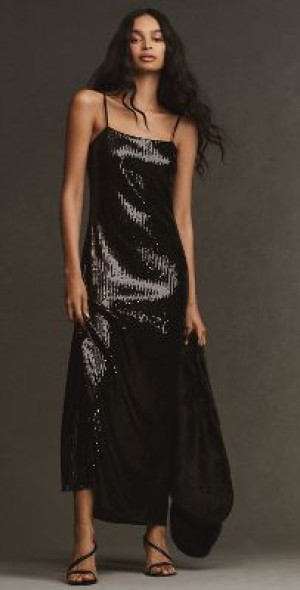 hutch design sequin dress Hutch Sequin Feather-Trim Mini Dress