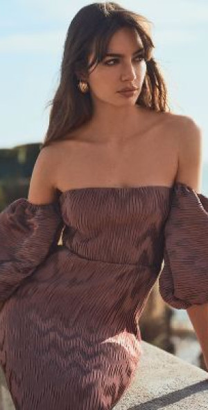 strapless open back dress Plunge Neck Button Detail Classic Midi Dress Mid-Calf Length  Anna-Kaci