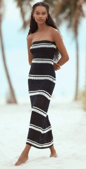 knit dress maxi Rainbow Wishes Cotton Knitted Maxi Dress