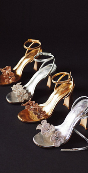 Maeve - Crystal Floral Ankle-Strap Heels