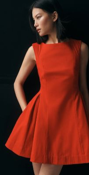 Maeve - Sleeveless Back-Cutout A-Line Mini Dress