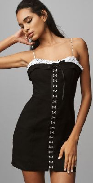 maeve sleeveless embellished drop-waist mini dress Satin Off-Shoulder Draped Mini Dress in Ivory - 8 main image 0