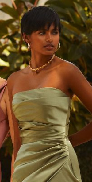 reformation barrow silk dress review Reformation Barrow Silk Ivory Strapless High Slit Maxi Dress The Closet New York