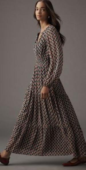 The Somerset Collection by Anthropologie - The Somerset Maxi Dress: Long-Sleeve  Chiffon Edition