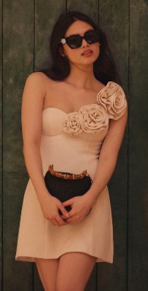 the wolf gang flores rose one-shoulder mini dress RESTOCKED , , Our coveted Flores Rose Midi Dress is back. Undoubtedly the dress of the season, the Flores Rose Midi has been restocked in limited quantities just in time for event season. , ,