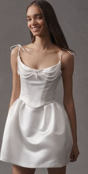 watters beyond tie strap corset mini dress Beyond 30301 | By Watters