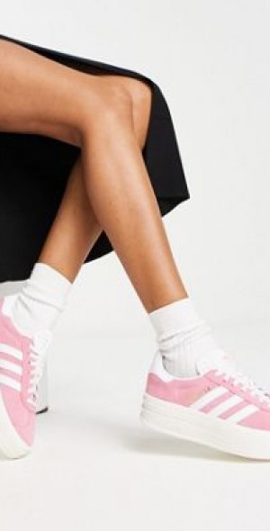 adidas Originals - Gazelle Bold sneakers with white sole in light pink