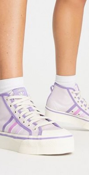 adidas gazelle silver green womens Nizza Platform Mid W  gravitypope