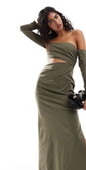 chinese dress ladies Bardot Briann Maxi Dress in Chocolate  TrenLend