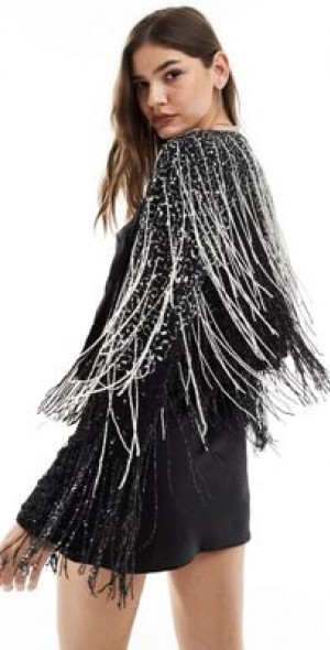 asos festival dresses Rent Asos Design Flutter Sleeve Maxi Dress With Trailing Floral  Embellishment In Blue main image 1