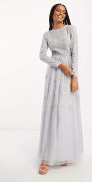 slim fit dress slacks ASOS DESIGN one shoulder ruched detail maxi dress with split in forest –  ASOS Sample Sale