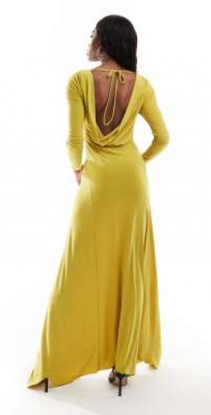 slim fit dress slacks Jersey Knit Dress Lime green – MTN GRL Wyoming main image 0