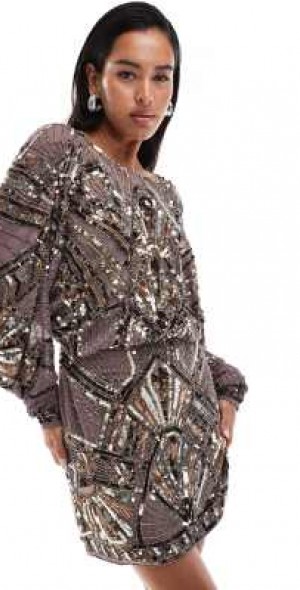 asos sequin batwing dress ASOS EDITION batwing all over sequin midi dress in bright blue