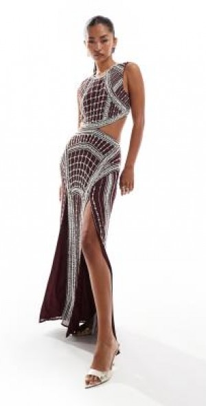 black lace maternity maxi dress HATCH Collection The Elizabetta Lace Dress in Black