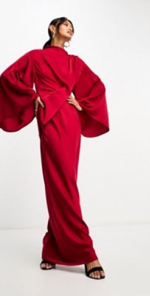 long collared dress Cotton Linen Polo Collar Long Sleeve Maxi Dress(MS116) Apricot / 4XL