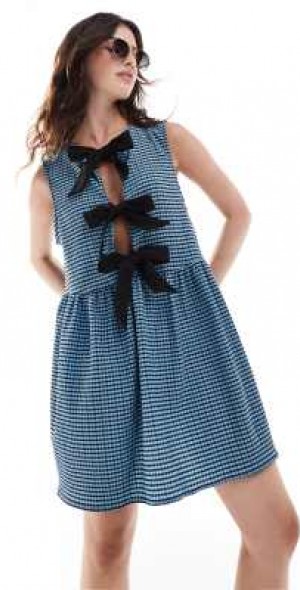 lova drop waist dress 4th & reckless Gingham Dress – V2V main image 0