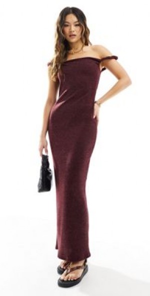 chinese dress ladies Rent Asos Edition Satin Ruched Halter Neck Maxi Dress In Wine In Burgundy