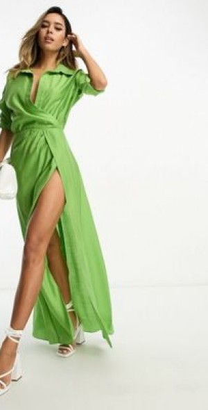 asos tall green dress ASOS Design - Maxi Dress - Women - Polyester - 00 US