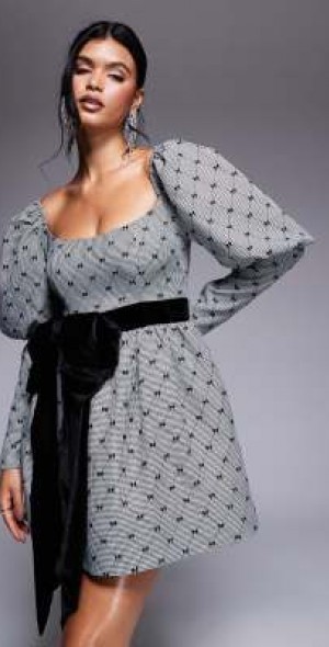 asos black and white dress ASOS Design - Polka Dot Bandeau Maxi Dress - Women - Polyester/Spandex - S