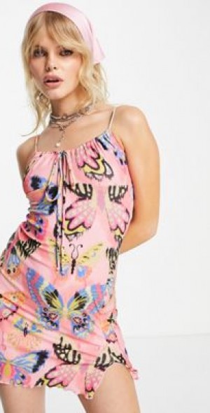 bershka green butterfly dress mint green butterfly dress Bershka M (8-10)