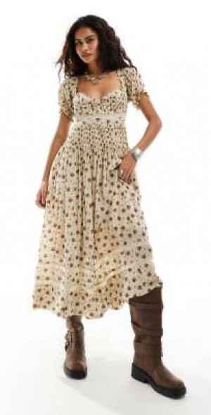 dark brown knitted dress Knit Midi Dress
