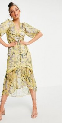 hope & ivy mirror print midi dress