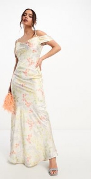 hope and ivy bridesmaid dresses Quincy Halter Maxi Dress With Hardware - Black
