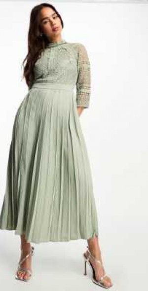 sage green midaxi dress Chantelle Sage Green Textured Midaxi Dress Little Mistress : Evening Dresses : VogaCloset Bahrain