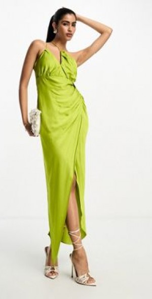 mango green midi dress Mango linen mix short sleeve midi dress in emerald green