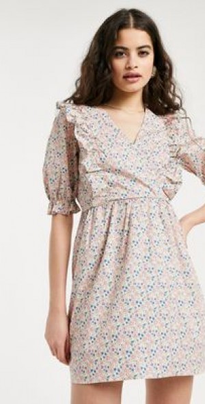 slim fit dress slacks Poplin Cutout Fit & Flare Midi Dress