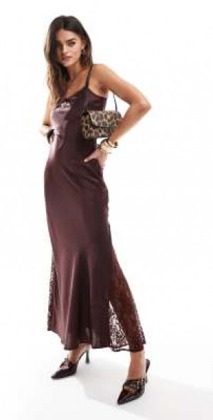 chocolate brown slip dress Summer Slip Wrap Dress
