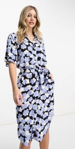 monki moa shirt dress MONKI ABSTRACT WHITE Print Shirt Dress Uk S Oversized Summer Holiday Beachcover 14.54